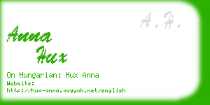 anna hux business card